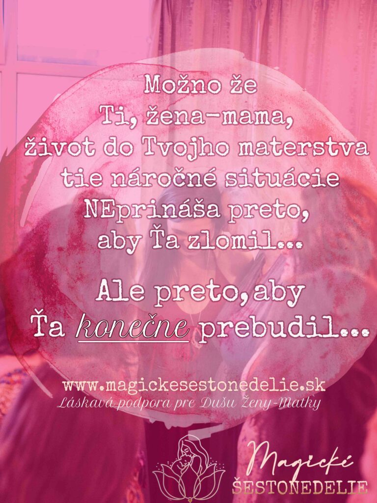 narocne chvile materstva zivot